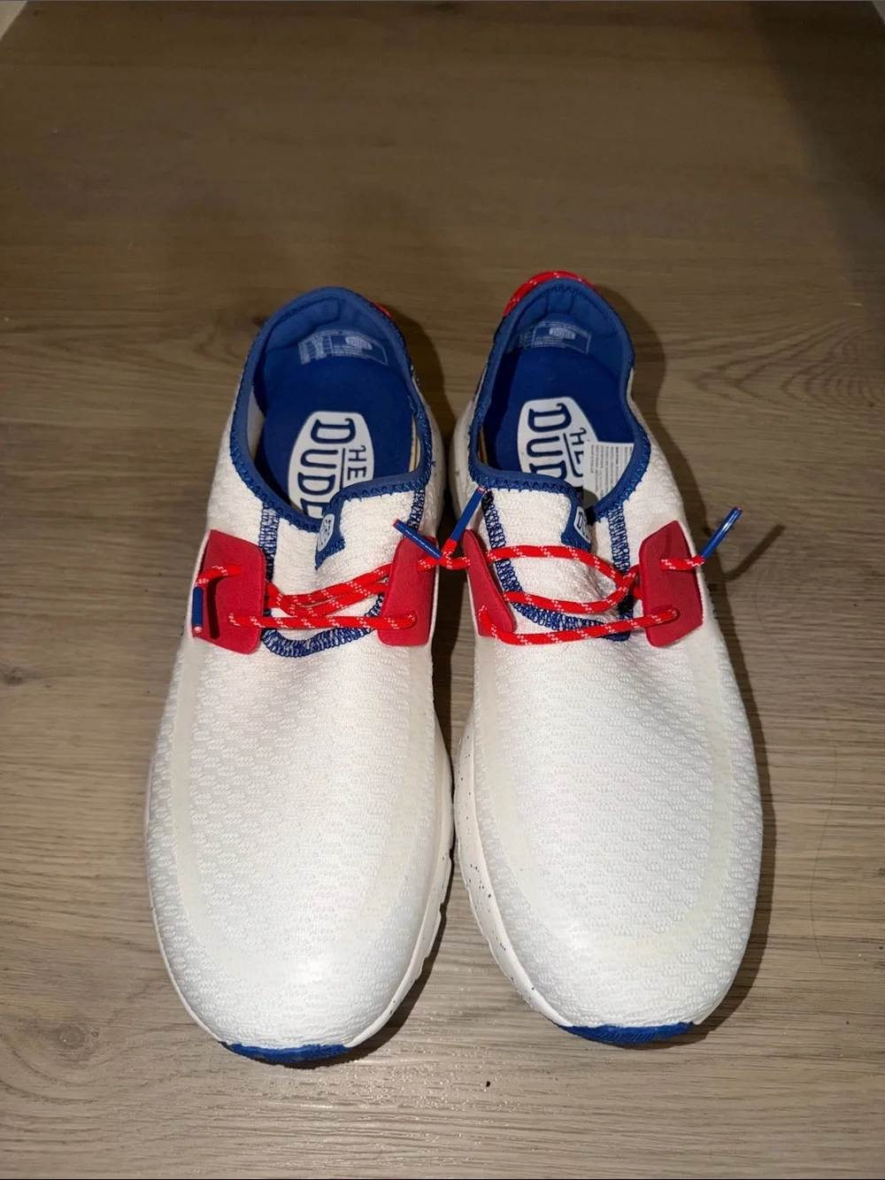 Hey Dude Mens Size 10 Sirocco Americana Varsity Blue White Red Stars USA New